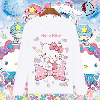 

Hello Kitty Kids T-shirt Cotton Baby Girls T-shirts Spring Autumn Long Sleeve Children T shirts Clothes Teens Tops Tee Shirt