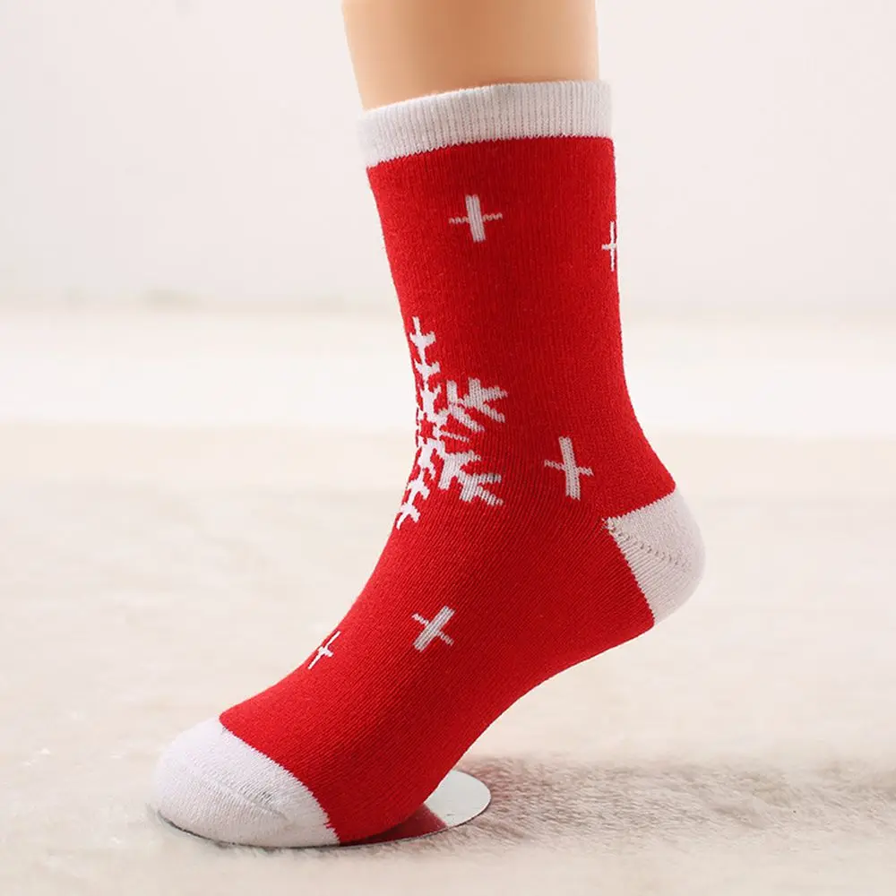 Новые утепленные детские носки милые рождественские детские носочки с героями мультфильмов на осень и зиму для детей возрастом от 1 года до 7 лет