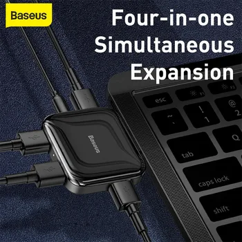 

Baseus 4 in 1 Type-C HUB Type-C to USB 2.0 HUB 4 Ports for MacBook for Xiaomi for Samsung Fully folded Portable USB HUB Splitter
