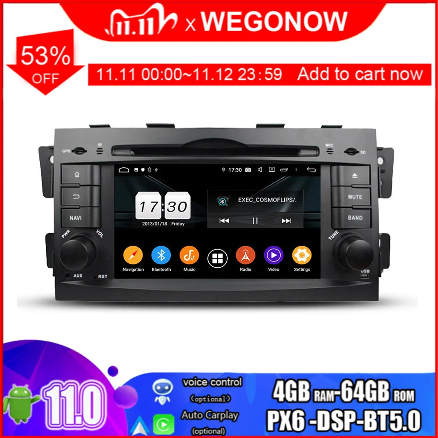 PX6 DSP IPS Android 11 0 Octa Core 64GB ROM BT 5 Wifi GPS navi Map автомобильный DVD-плеер RDS радио для kia mohas Borrego
