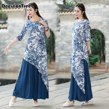 

2020 cheongsam modern ao dai dress vietnam clothing floral print qipao vintage novelty chinese dress vietnamese folk style