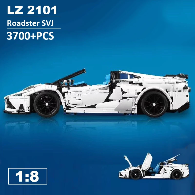 Preise Lepinblocks LZ2101 Racing Auto Technik MOC 17698 Super Sport Auto Supercar baustein ziegel kid spielzeug Weihnachten geschenke