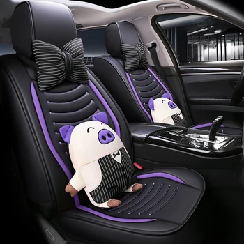 

Full Coverage Eco-leather auto seats covers PU Leather Car Seat Covers for dacia dokker duster logan 2