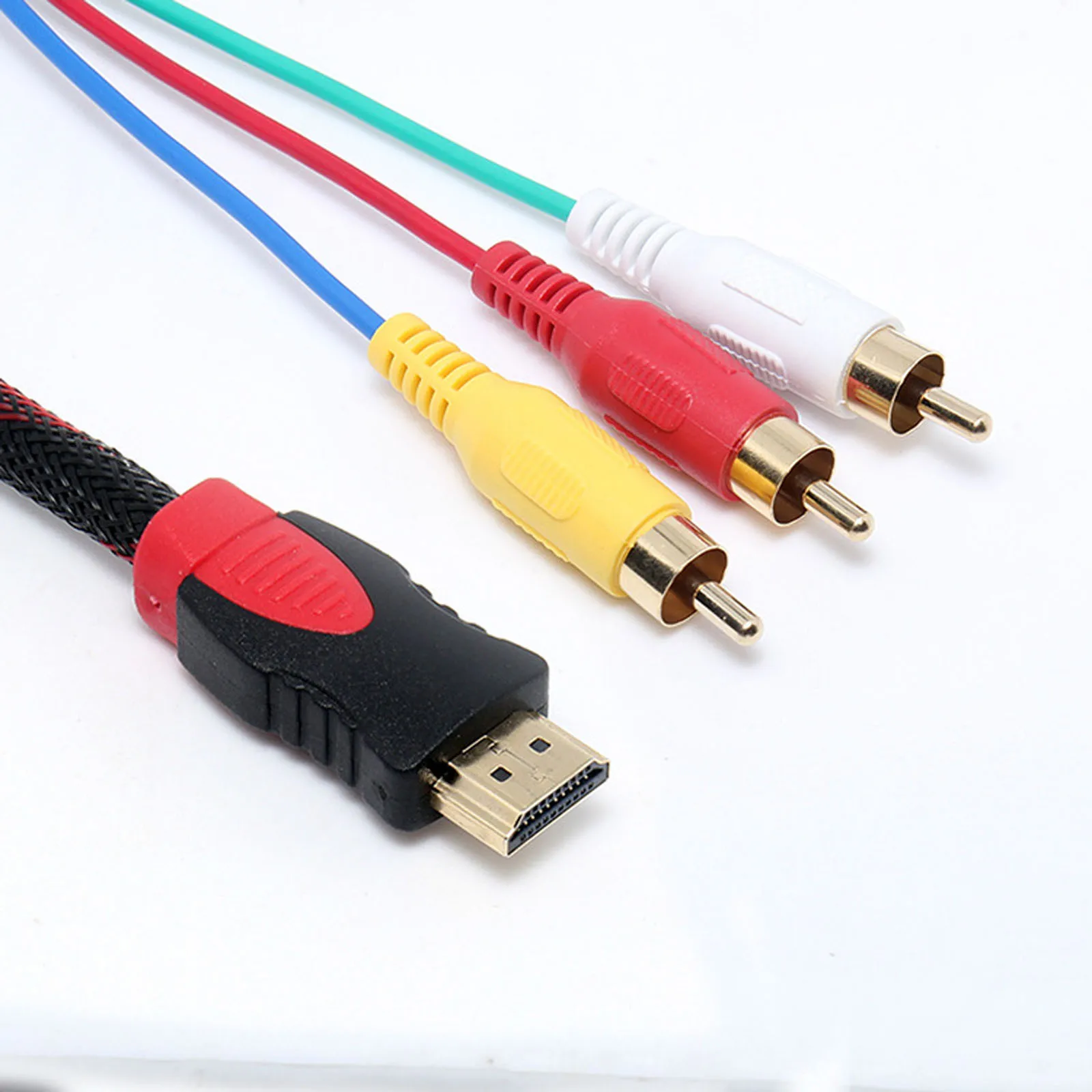 Высококачественный 1 5 м Hdmi-штекер на 3 Rca Видео Аудио Av кабель адаптер для ТВ Hdtv Dvd