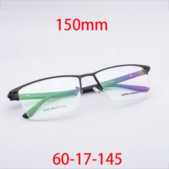 

Vazrobe 150mm Glasses Frame Men Wide Face Eyeglasses Man Prescription Spectacles Half Rim Eyeglass for Optic Receipt Eyewear