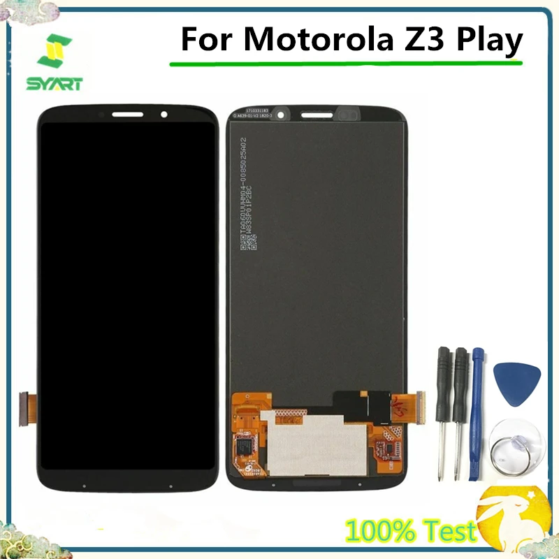 100% протестированный ЖК экран для Motorola Z3 Play дисплей сенсорный дигитайзер в сборе