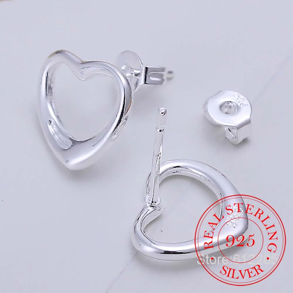 Серьги гвоздики женские из серебра 925 пробы свадебные ювелирные изделия модные