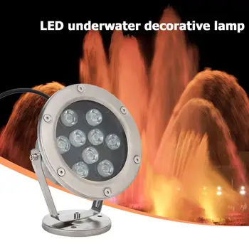 

9W IP65 Waterproof LED Underwater Lamp Water Spotlight Swim Pool Fountain Decor Garden Floodlight Decorative Advertising Lamp