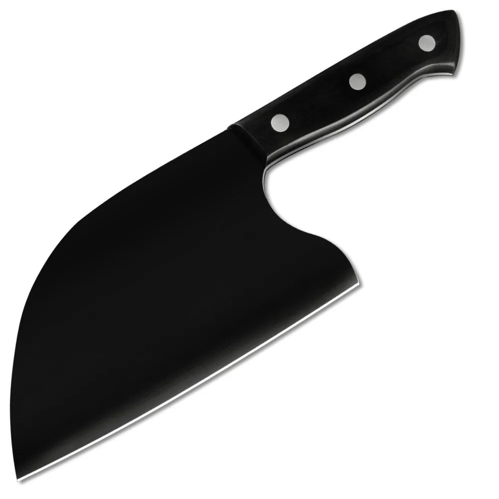Нож для шеф повара из нержавеющей стали черный нож мясника высококачественный