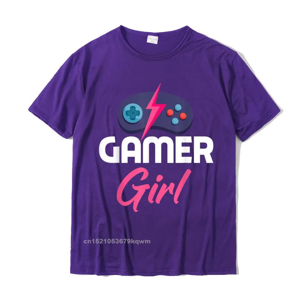 Pure Cotton Mens Short Sleeve Unique T Shirts Comics Tops Shirts 2021 Hot Sale Casual Round Collar T Shirt Free Shipping Funny Gamer Girl Video Games Funny Gaming Lover Gift T-Shirt__3049 purple