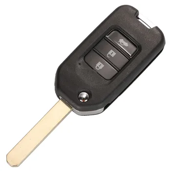 

Bilchave 10pcs Modified Flip 2/3 Buttons Remote Key Shell For Honda FIT XRV VEZEL CITY JAZZ CIVIC HRV Uncut Blade Remplacement