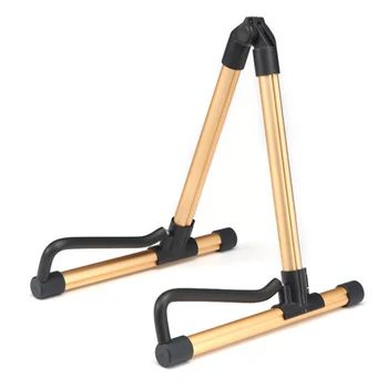 

Guitar Stand Bass Guitarist Holder Aluminum Alloy Foldable Stringed Rack Instrument Portable Lightweight Folding