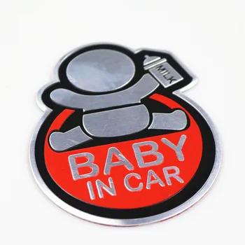

NEW baby in car Aluminum car sitcker For LEXUS RX300 RX350 IS250 LX570 is200 car accessories Motorcycle Automobiles