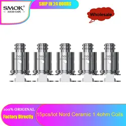 Оригинальный 5 шт./лот SMOK Nord замена катушки Nord регулярные 1.4ohm/сетка 0.6ohm/керамика 1.4ohm для smok Nord комплект