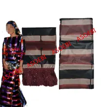 Африканская кружевная ткань в африканском стиле фут Лидер продаж Базен кружево с 7 ярдов набор Высокое качество ткани