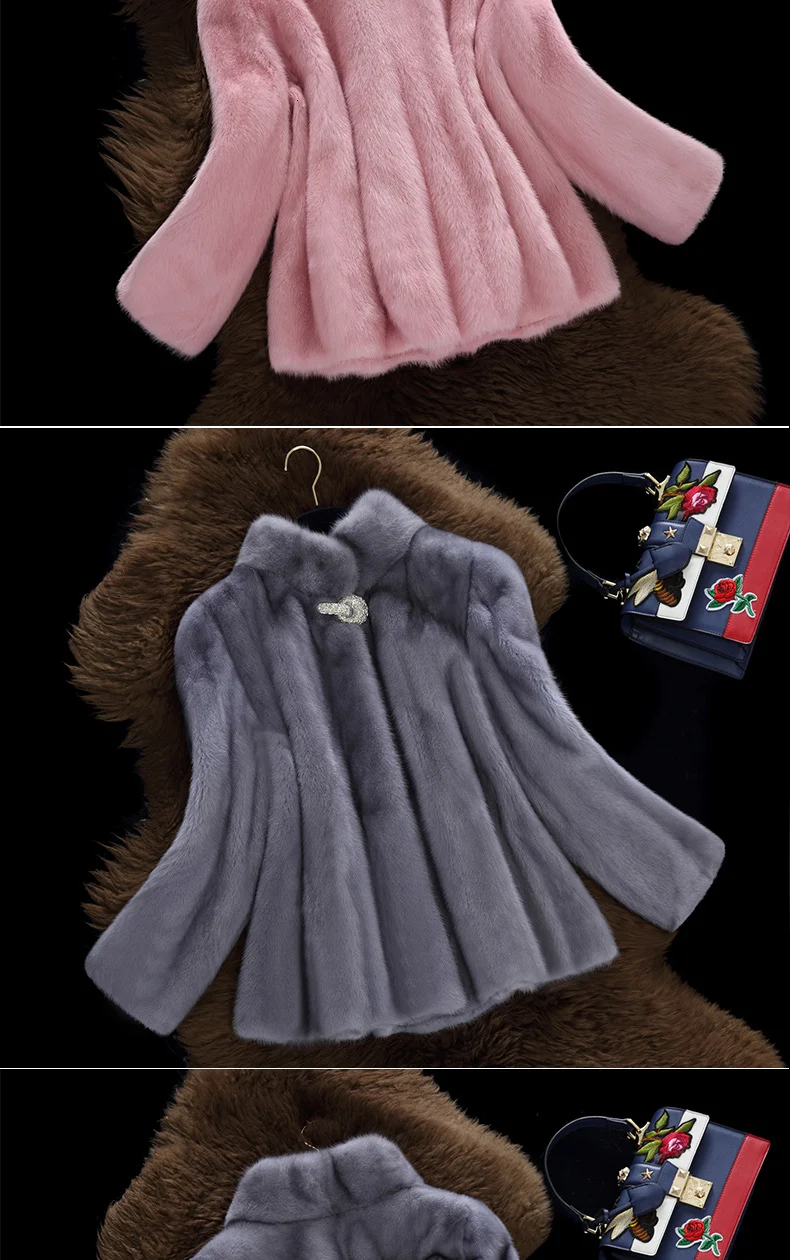 Женское пальто из натурального меха норки, корейское короткое зимнее пальто, женская одежда Abrigos Mujer Invierno Gql-sd-1606 YY791