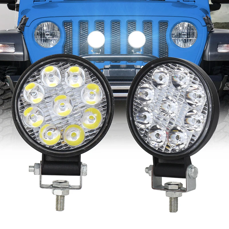 

12v DC Led Spotlights for 4x4 Offroad Mini Thin 27w Led Work Light for ATV Car Truck 2 pcs