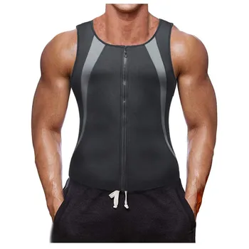 

sports tank top Neoprene Sports sweat wicking tank top body shaping clothes zipper abdominal corset