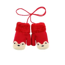 Зимние Детские Перчатки рукавицы мультфильмы вязаные теплые Перчатки Детские Висячие шеи Rekawiczki Dzieciece Рождественские Перчатки#5