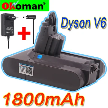 

Dyson V6 battery 1800mAh 21.6V Li-ion Battery for dyson dc62 battery DC58 DC59 DC61 DC74 SV09 Vacuum Cleaner Battery + charger