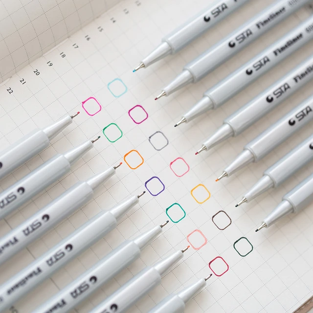 10pcs/lot Sipa Micron Color Pen Set 0.38mm Fine Line Drawing Pen Porous  Fine Point Markers Perfect For Coloring Book And Arts - Art Markers -  AliExpress