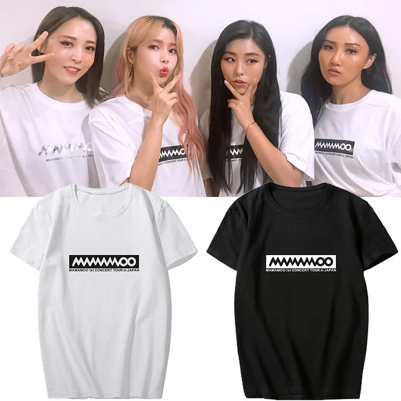 

KPOP MAMAMOO Concert 1st CONCERT TOUR Same Men And Women Summer Dress Loose Short-sleeved T-shirt Cotton Dropshipping
