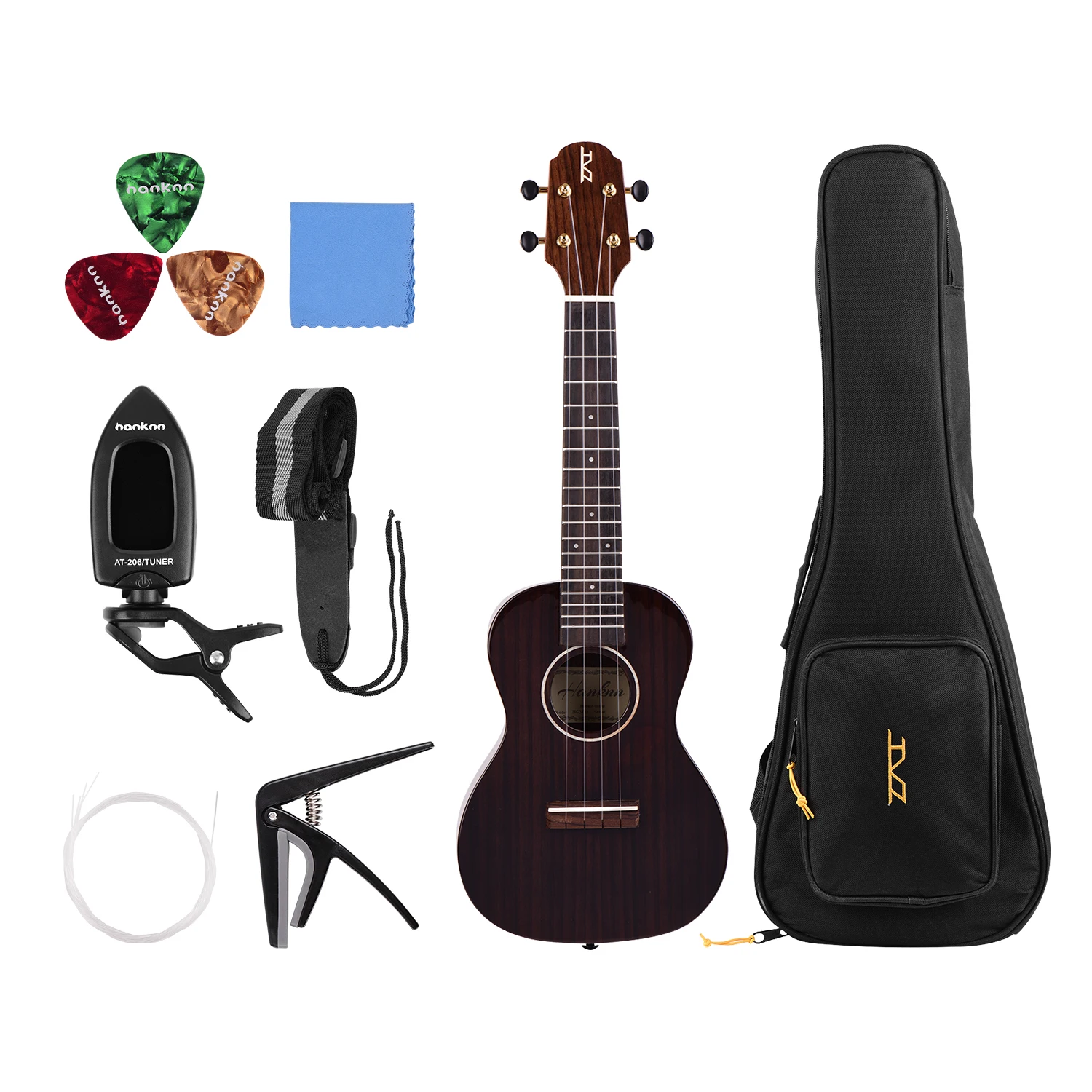 MG550 Professional 26 Inch Tenor Ukulele Ukelele Solid Wood Topboard Specular Varnish Surface with Uke Strings Capo Tuner Picks | Спорт и