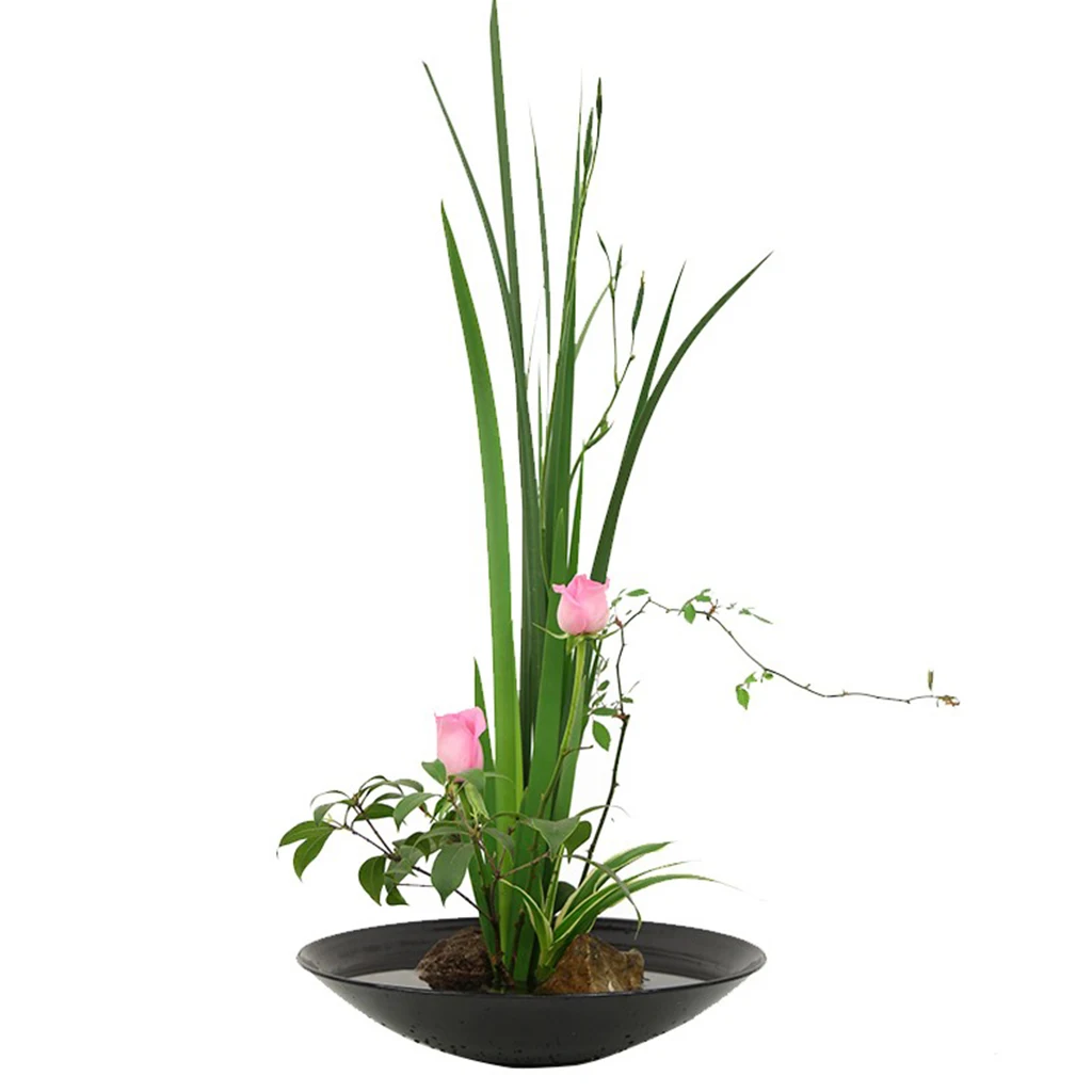 Large Japanese Ikebana Suiban Vase Flower Pot Bonsai Tray Flower Arrangment Holder for Home Office Tabletop Decor