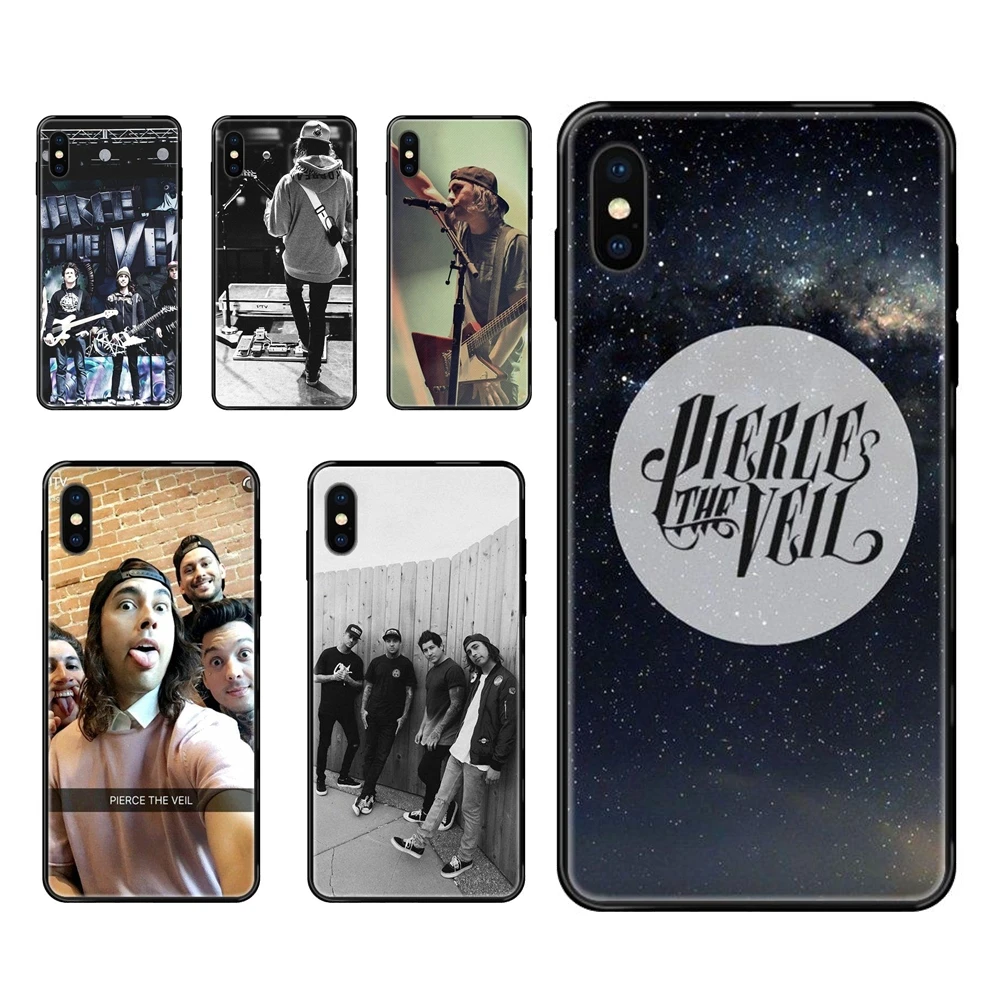 Pierce The Veil ремешок черный мягкий чехол для телефона Xiaomi Redmi Note 4/Note 5 5A 6 7 8 8T 9 9S Pro Max
