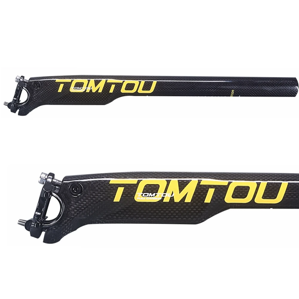 TOMTOU Gloss 3K Углеволокно Подседельный штырь ломающийся ветровой велосипед подседельная труба для велосипеда 27,2/30,8/31,6*400 мм велосипедные части