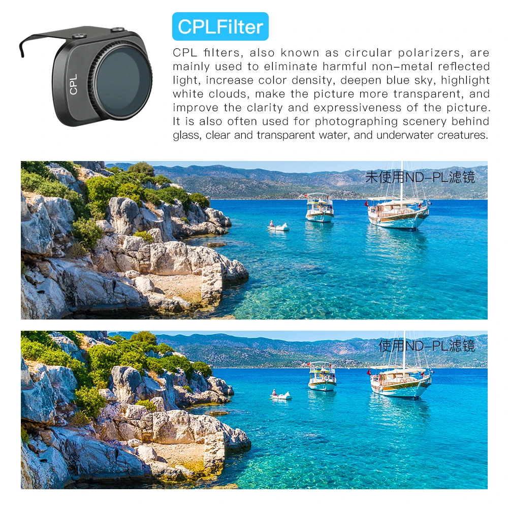 Mavic Mini фильтр для дрона ND-PL Регулируемый алюминиевый сплав фильтр CPL ND8 ND16 ND32 ND64 PL для Dji Mavic Mini Drone аксессуары
