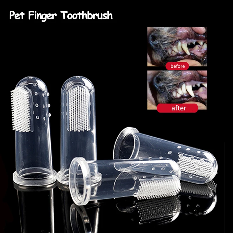 

Soft Silicone Pet Finger Toothbrush For Small Dog Chihuahua Teddy Addition Bad Breath Tartar Teeth Care Puppy Tooth Dog Cleaning