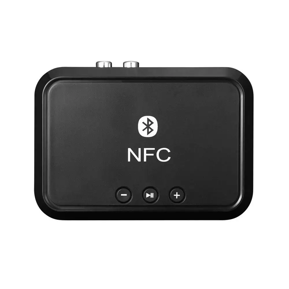 NFC Настольный Bluetooth музыкальный приемник для чтения музыки стерео беспроводной адаптер 3,5 мм AUX/RCA Автомобильный Динамик Bluetooth аудио приемник - Цвет: Черный