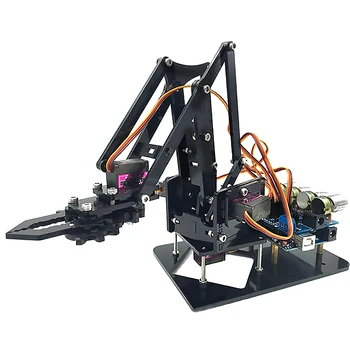 

DIY Acrylic Robot Arm Robotic Claw Manipulator Arduino Kit 4 DOF Toys Mechanical Grab Manipulator Part Accessory