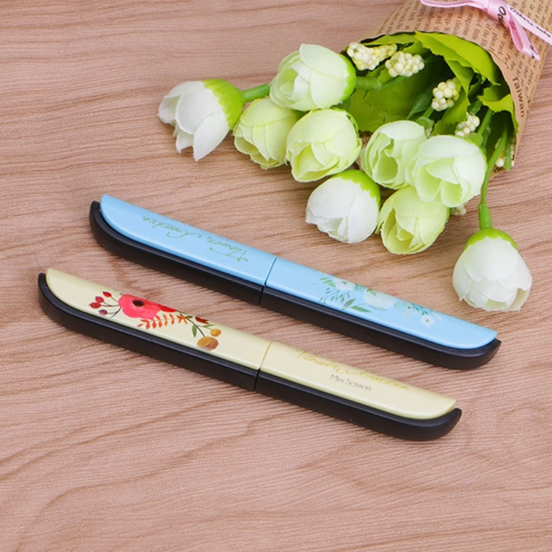 Creative Flowers Pattern Portable Scissors Stationery Scissors Novelty Scissors LX9A