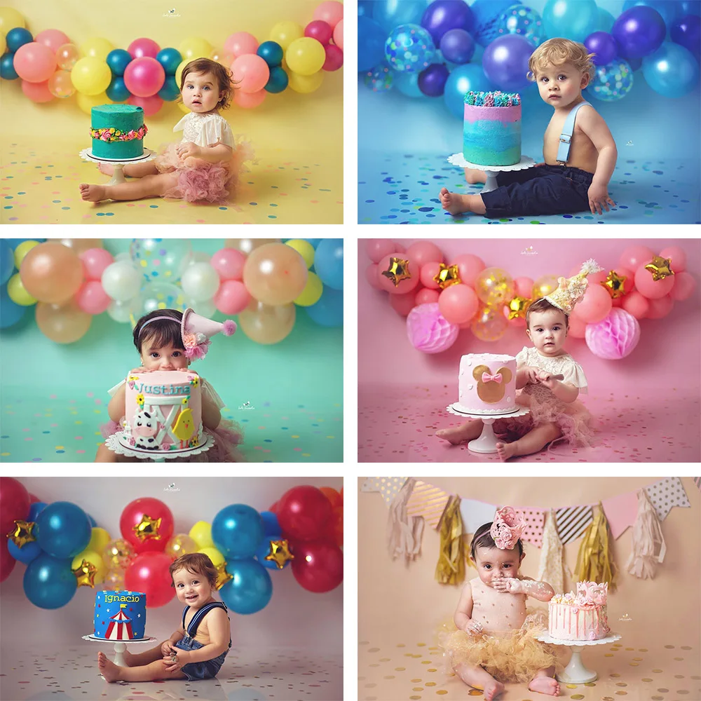 

Mehofond Solid Color Backdrop Pink Yellow Star Baby Portrait Cake Photography Backgrounds For Photo Studio Photophone Photocall