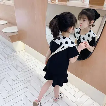 

2020 New Baby Girls Dots Chiffon Dress Summer Kids Girls Dresses 1-6 Years