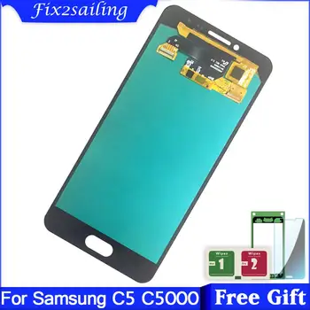 

Super Amoled LCDS For Samsung Galaxy For C5 C5000 LCD Display Touch Screen Assembly phone replacement parts C5 Free Shipping
