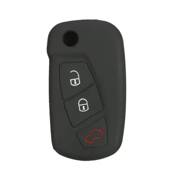

3 Button Folding Car Remote Control Silicone Protective Sleeve Case For Ford Remote Control Cover Wear Resistant Drop Shipping