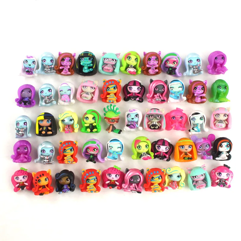 TRENDING! 3.5-4.5cm Mini Abbey High school Girl Decoration Toys PVC Action Figure Model Doll Gift Send Randomly
