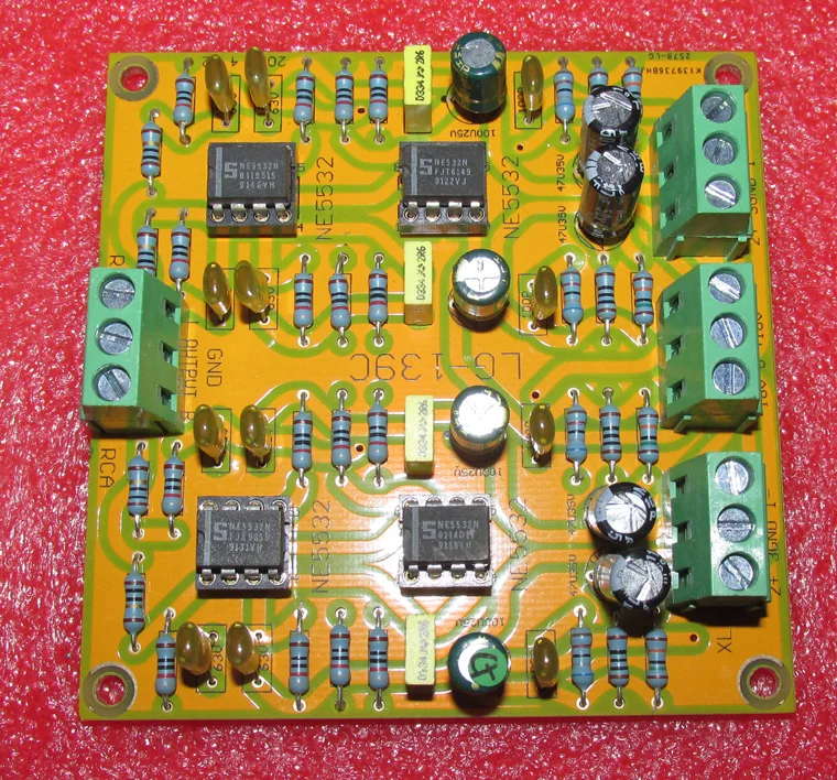 NE5532 сбалансированный XLR для одноконтурной RCA выходной платы Отличная производительность с ультра-низким искажением Dual 15V