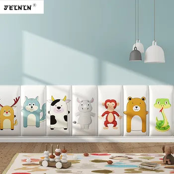 

Cartoon anti-collision 3d three-dimensional soft package kids room cute animal decoration stickers bedside tatami wall stickers