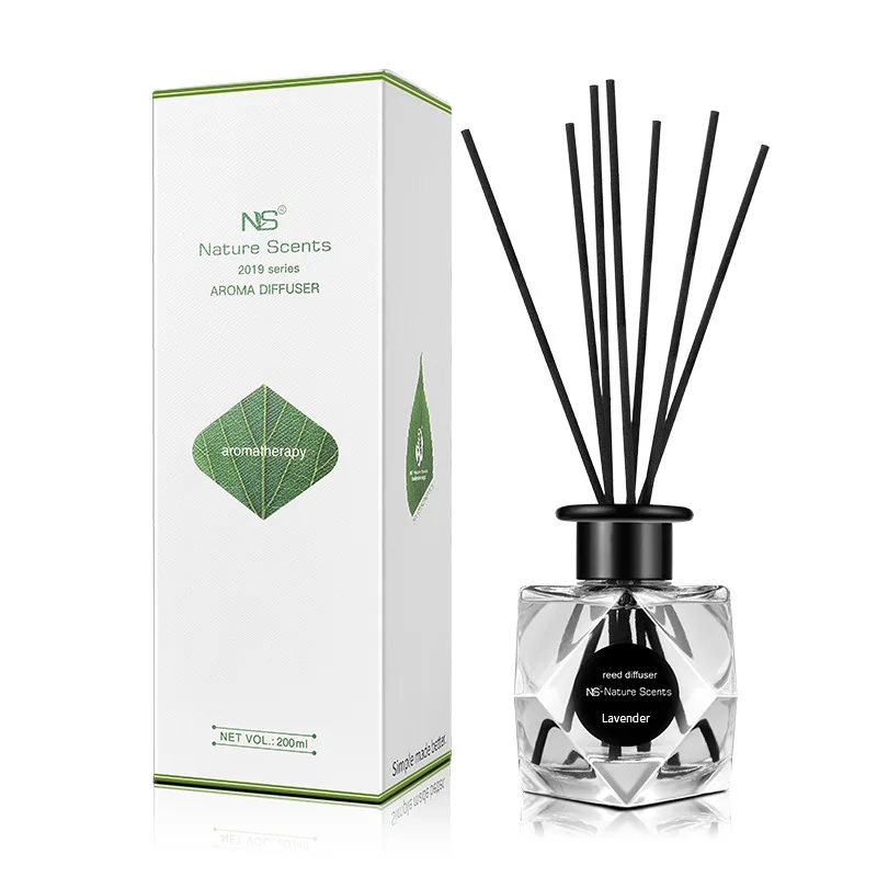 

200ml Reed Diffuser Scented Oil Set with Natural Sticks Glass Bottle Aromatherapy Essential Oil Toilet Deodorant Air Freshener