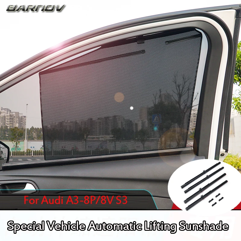 For Audi A3-8p/8v S3 Hatchback Sedan Vehicle Special Side Window Automatic  Lifting Sunshade Insulation Telescopic Curtains - Car Stickers - AliExpress