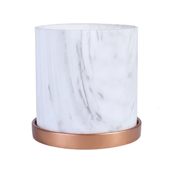 

| Ceramics Flowerpot Marble Lines Art Flowerpot Modern Simplicity Northern Europe Style Ins Wind Straight Canister Belt Tray
