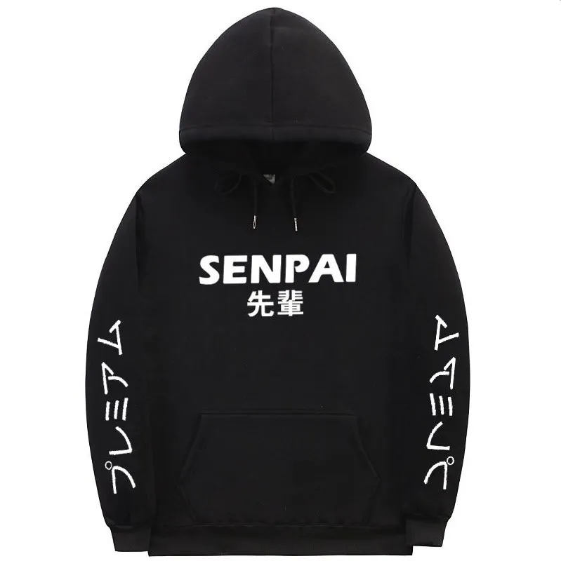 

SENPAI Hoodie Sweatshirt 2019 Fashion japanese streetwear Multiple Colour Men Women Hoodies Pullover Sudadera Hombre Size S-XXL