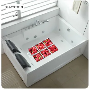 

6 PCS Non Slip Bathtub Stickers Bath Tub Tattoos Appliques Tub Decals Treads Bathroom Decoration 3D Printing-. #