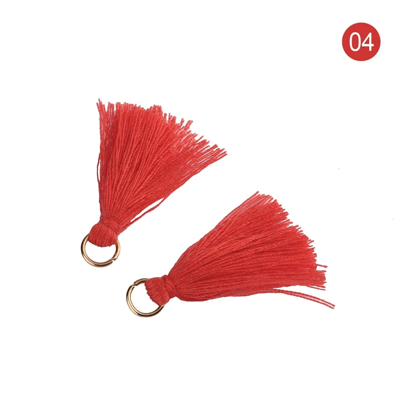 color 4 20 шт./партия 3,5 см кисточка, хлопковые кисточки, мини кисточки, ювелирные аксессуары, аксессуары для рукоделия, материалы для сережек - Цвет: color 4