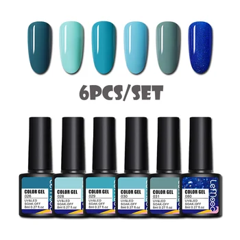 

LEMOOC 8ml UV Gel Polish Set For Nail Gel Kit New idea nail Art Gel Varnishes For Set Base Top Nail Gel