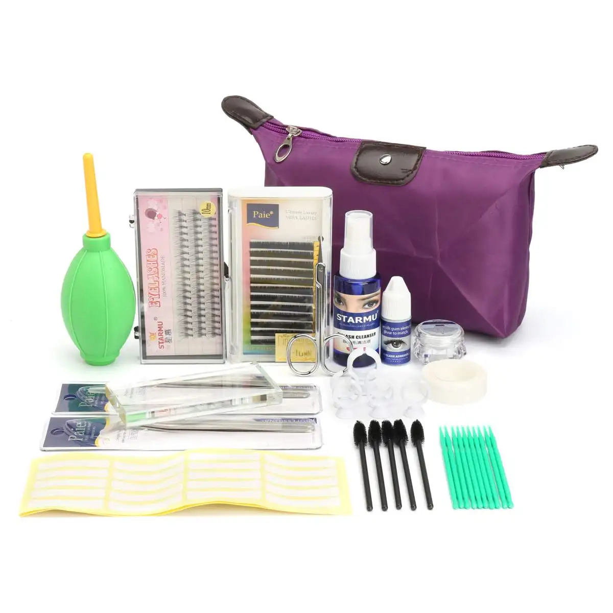 Professional 16 Pcs False Eyelash Extension Tools Set Makeup Tools Kits Individual Eye Lashes Grafting Tools Kit Set Bag Professional 16 Pcs False Eyelash Extension Tools Set Makeup Tools Kits Individual Eye Lashes Grafting Tools Kit Set Bag